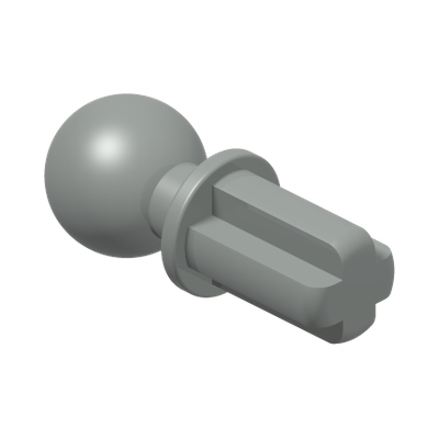 Technic, Axle  1L with Tow Ball · LEGO 273602 (réf. BrickLink 2736) · Couleur BrickLink : Light Gray
