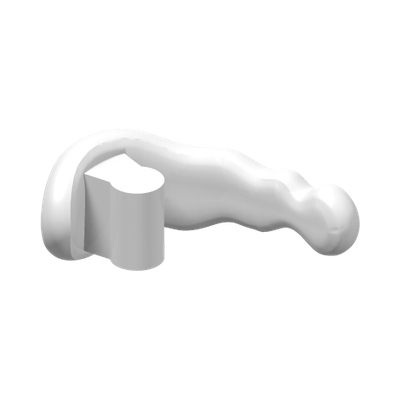 MINI SHOOTER, W/ 3.2 SHAFT, NO. 1 · LEGO 6335278 (réf. BrickLink 27393) · White (réf. BrickLink White)