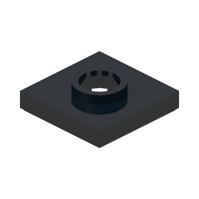 TURNTABLE 2X2, FEMALE · Black (réf. BrickLink Black)