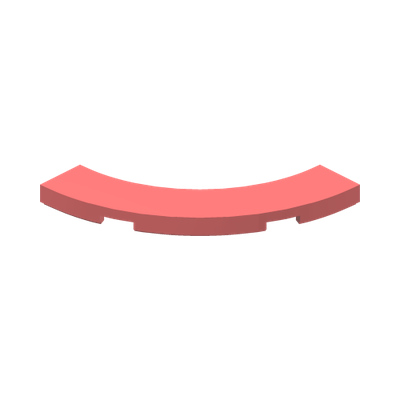 TILE 4X4, W/ BOW, NO. 5 · Vibrant Coral (réf. BrickLink Coral)