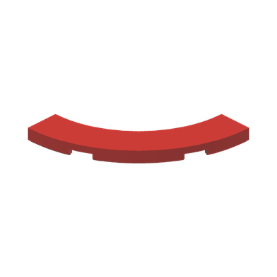 TILE 4X4, W/ BOW, NO. 5 · Bright Red (réf. BrickLink Red)