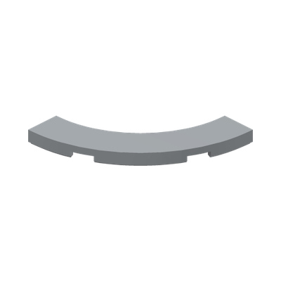 TILE 4X4, W/ BOW · Medium Stone Grey (réf. BrickLink Light Bluish Gray)