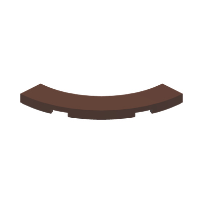 TILE 4X4, W/ BOW · Reddish Brown (réf. BrickLink Reddish Brown)