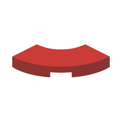TILE 2X2, W/ BOW · Bright Red (réf. BrickLink Red)