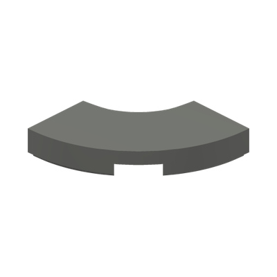 TILE 2X2, W/ BOW · Dark Stone Grey (réf. BrickLink Dark Bluish Gray)