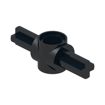 BEAM, 1 MODULE W/ 2 CROSS AXLE, 180 DEG. · Black (réf. BrickLink Black)
