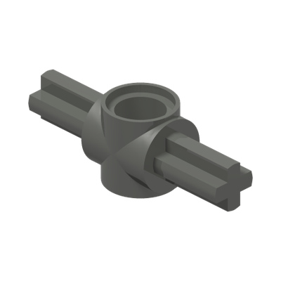 BEAM, 1 MODULE W/ 2 CROSS AXLE, 180 DEG. · Dark Stone Grey (réf. BrickLink Dark Bluish Gray)