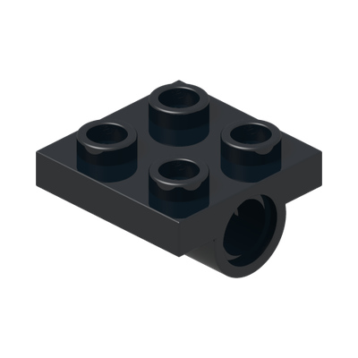 TECHNIC DOUB. BEARING PL. 2X2 · Black (réf. BrickLink Black)