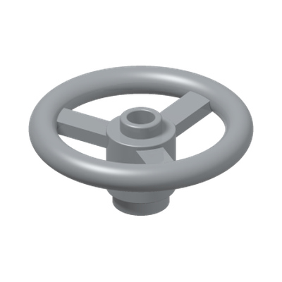 STEERING WHEEL Ø24 · Medium Stone Grey (réf. BrickLink Light Bluish Gray)