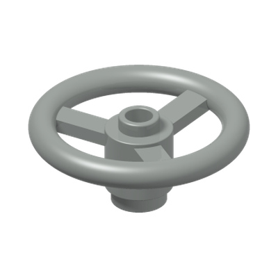 Technic, Steering Wheel Small, 3 Studs Diameter · LEGO 4113032 (réf. BrickLink 2819) · Couleur BrickLink : Light Gray