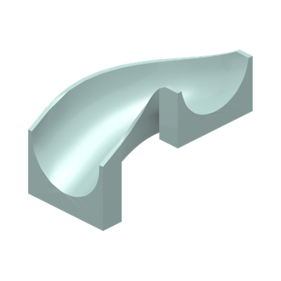 Slide Playground 6 x 6 x 6 Curved 90 degrees · LEGO 6172588 (réf. BrickLink 28387) · Aqua (réf. BrickLink Light Aqua)