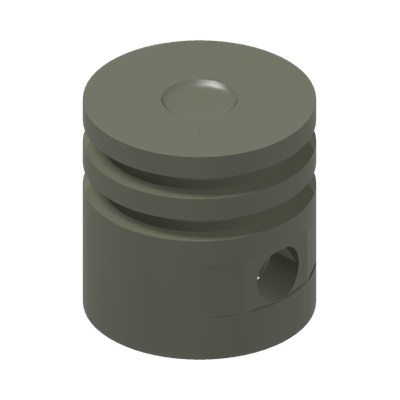 Technic Engine Piston Round · LEGO 285127 (réf. BrickLink 2851) · Couleur BrickLink : Dark Gray