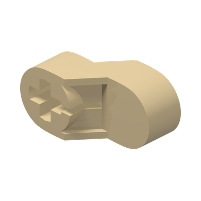 PLASTIC MOTOR, CRANK · LEGO 6355727 (réf. BrickLink 2854) · Brick Yellow (réf. BrickLink Tan)
