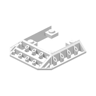 Wedge 6 x 6 Cutout (Train Roof) · LEGO 287601 (réf. BrickLink 2876) · Couleur BrickLink : White