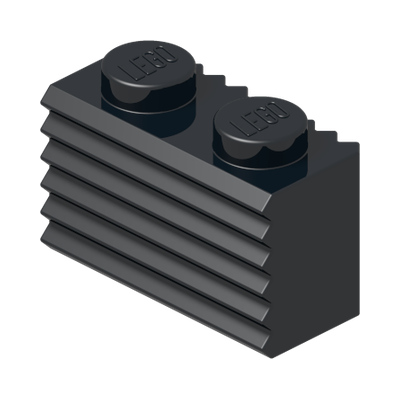 PROFILE BRICK 1X2 · Black (réf. BrickLink Black)