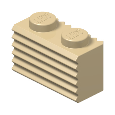 PROFILE BRICK 1X2 · Brick Yellow (réf. BrickLink Tan)