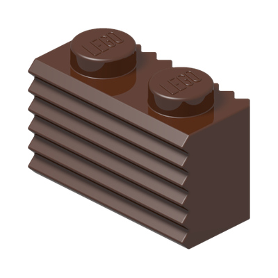 PROFILE BRICK 1X2 · Reddish Brown (réf. BrickLink Reddish Brown)