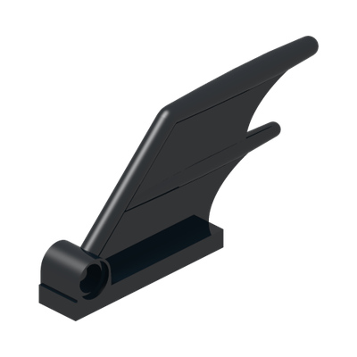 Tail 4 x 1 with Pin Hole · LEGO 6171909 (réf. BrickLink 28779) · Couleur BrickLink : Black