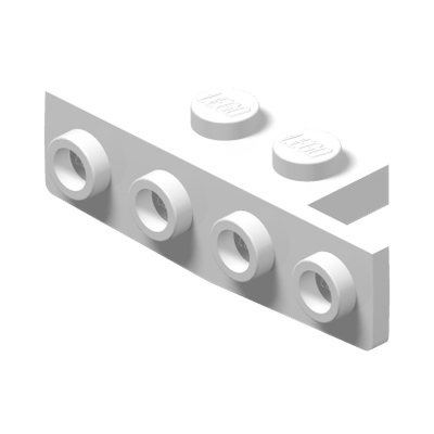 ANGLE PLATE 1X2/1X4 · LEGO 6168618 (réf. BrickLink 28802) · White (réf. BrickLink White)