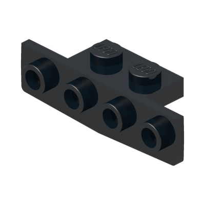 ANGLE PLATE 1X2/1X4 · Black (réf. BrickLink Black)