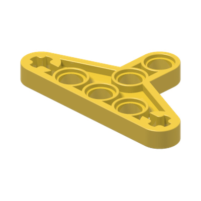 Technic, Liftarm, Modified Triangle Thin 3 x 5 with Full Supports · LEGO 4251461 (réf. BrickLink 2905) · Couleur BrickLink : Yellow