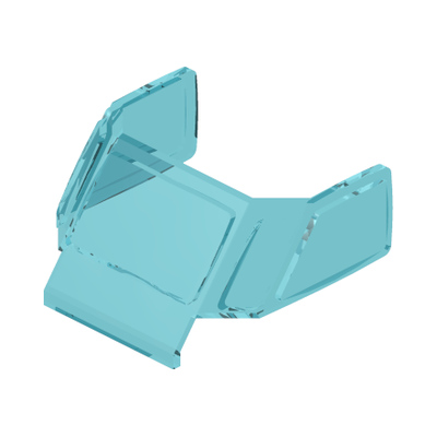 Glass for Train Front Sloping Top · LEGO 291842 (réf. BrickLink 2918) · Couleur BrickLink : Trans-Light Blue