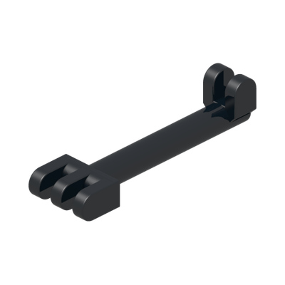 Hinge Bar 2.5L with 2 and 3 Fingers on Ends (Pantograph Shoe Holder) · LEGO 292326 (réf. BrickLink 2923) · Couleur BrickLink : Black
