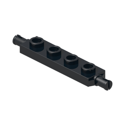 BEARING PLATE 1X4, DOUBLE · Black (réf. BrickLink Black)