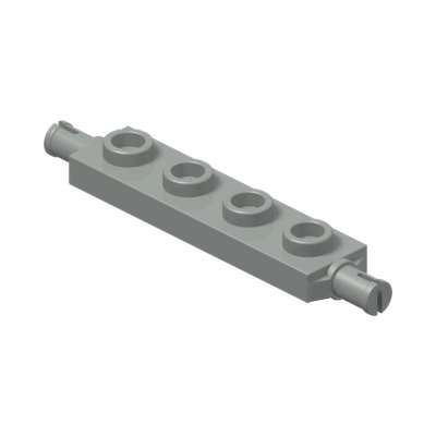 Plate, Modified 1 x 4 with Wheels Holder · LEGO 292602 (réf. BrickLink 2926) · Couleur BrickLink : Light Gray