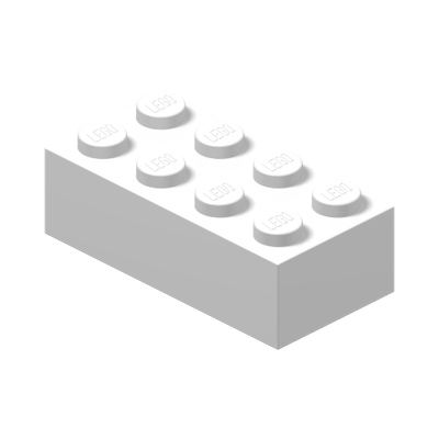 BRICK 2X4 · LEGO 300101 (réf. BrickLink 3001) · White (réf. BrickLink White)