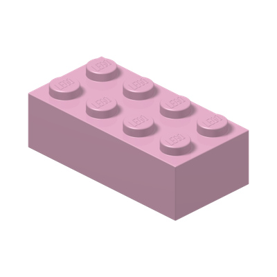 BRICK 2X4 · Light Purple (réf. BrickLink Bright Pink)