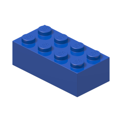 BRICK 2X4 · Bright Blue (réf. BrickLink Blue)