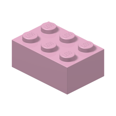 BRICK 2X3 · Light Purple (réf. BrickLink Bright Pink)