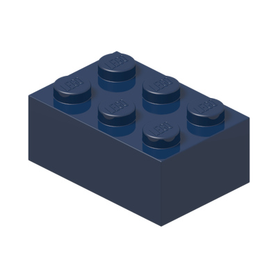 BRICK 2X3 · Earth Blue (réf. BrickLink Dark Blue)