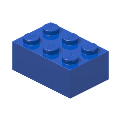 BRICK 2X3 · Bright Blue (réf. BrickLink Blue)