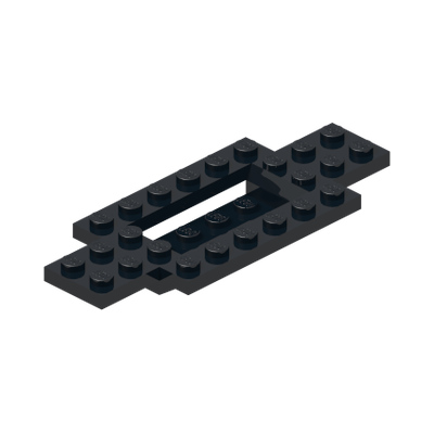 CHASSIS 4X10 W. BOT. 2X4 · Black (réf. BrickLink Black)