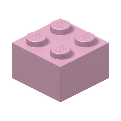 BRICK 2X2 · Light Purple (réf. BrickLink Bright Pink)