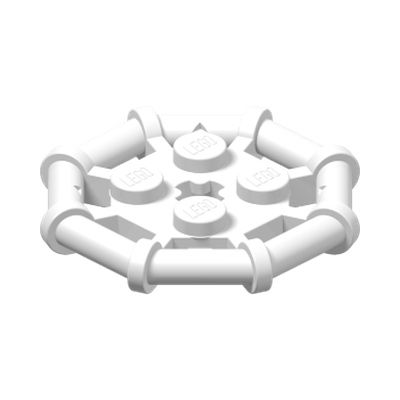 Plate, Modified 2 x 2 with Bar Frame Octagonal · LEGO 3003301 (réf. BrickLink 30033) · Couleur BrickLink : White