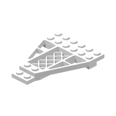 Wedge, Plate 8 x 6 x 2/3 with Grille · LEGO 3003601 (réf. BrickLink 30036) · Couleur BrickLink : White