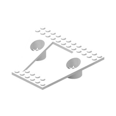 Wing Plate Bi-level 12 x 9 x 2 1/3 · LEGO 4109961 (réf. BrickLink 30037) · Couleur BrickLink : White
