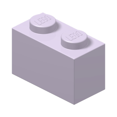 BRICK 1X2 · Lavender (réf. BrickLink Lavender)