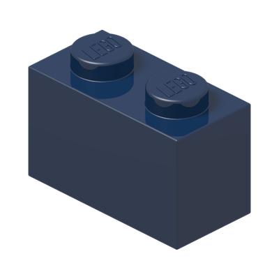 BRICK 1X2 · Earth Blue (réf. BrickLink Dark Blue)