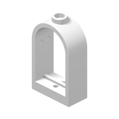 WINDOW FRAME 1X2X2 2/3 · LEGO 4247139 (réf. BrickLink 30044) · White (réf. BrickLink White)