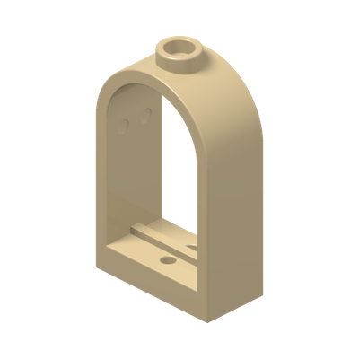 WINDOW FRAME 1X2X2 2/3 · Brick Yellow (réf. BrickLink Tan)