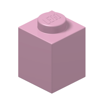 BRICK 1X1 · Light Purple (réf. BrickLink Bright Pink)