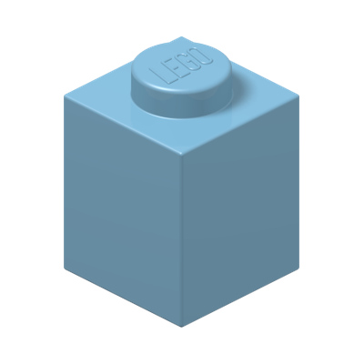 BRICK 1X1 · Light Royal Blue (réf. BrickLink Bright Light Blue)
