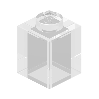 Brick 1 x 1 · Couleur BrickLink : Trans-Clear