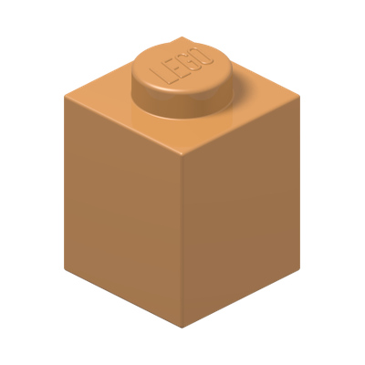 BRICK 1X1 · Medium Nougat (réf. BrickLink Medium Nougat)