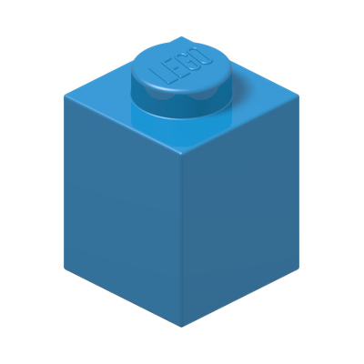 BRICK 1X1 · Dark Azur (réf. BrickLink Dark Azure)
