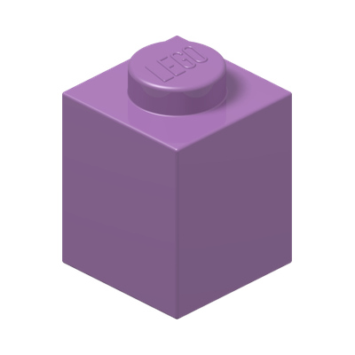 BRICK 1X1 · Medium Lavender (réf. BrickLink Medium Lavender)